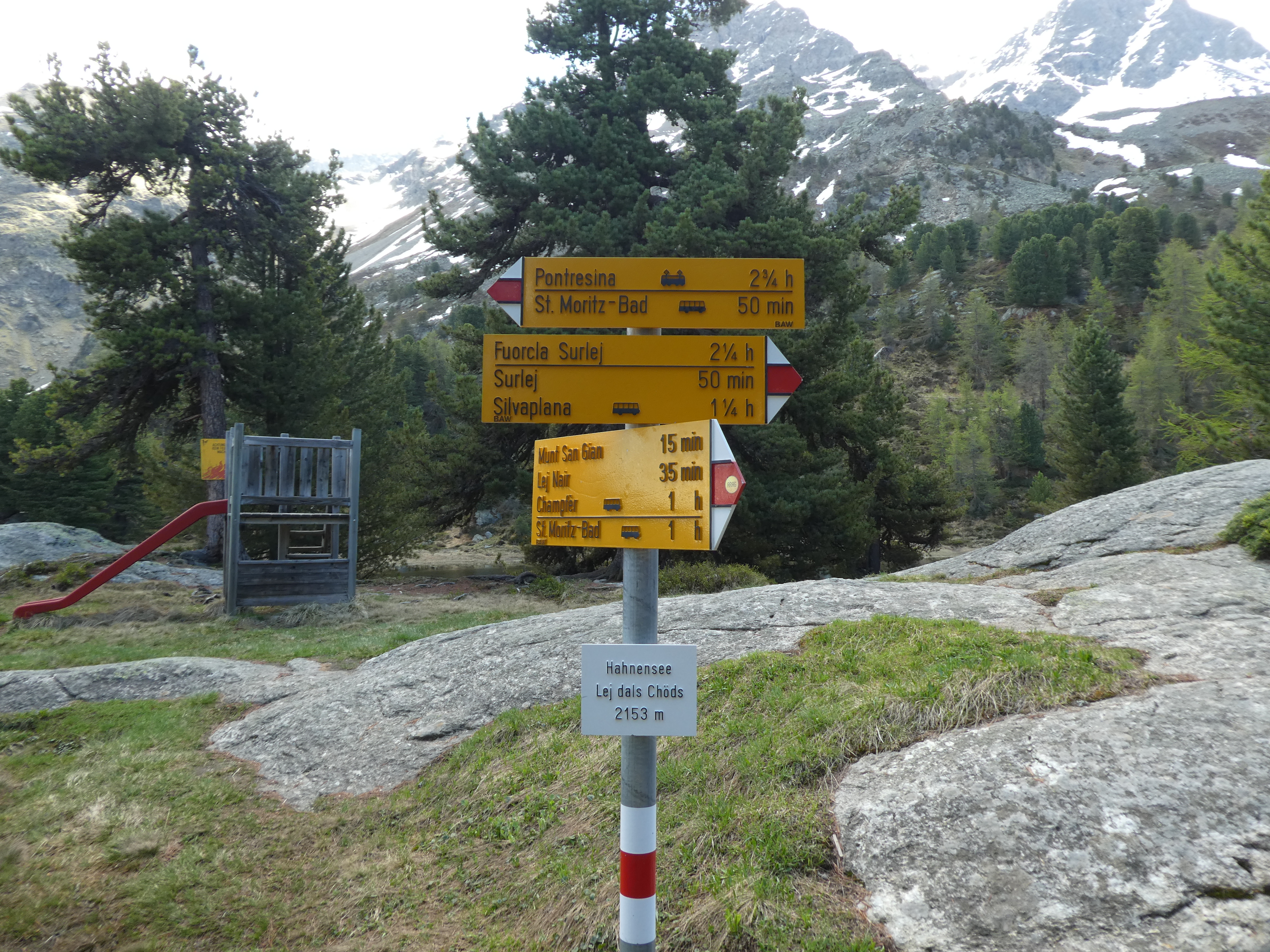 Wegweiser am Hahnensee, 2017